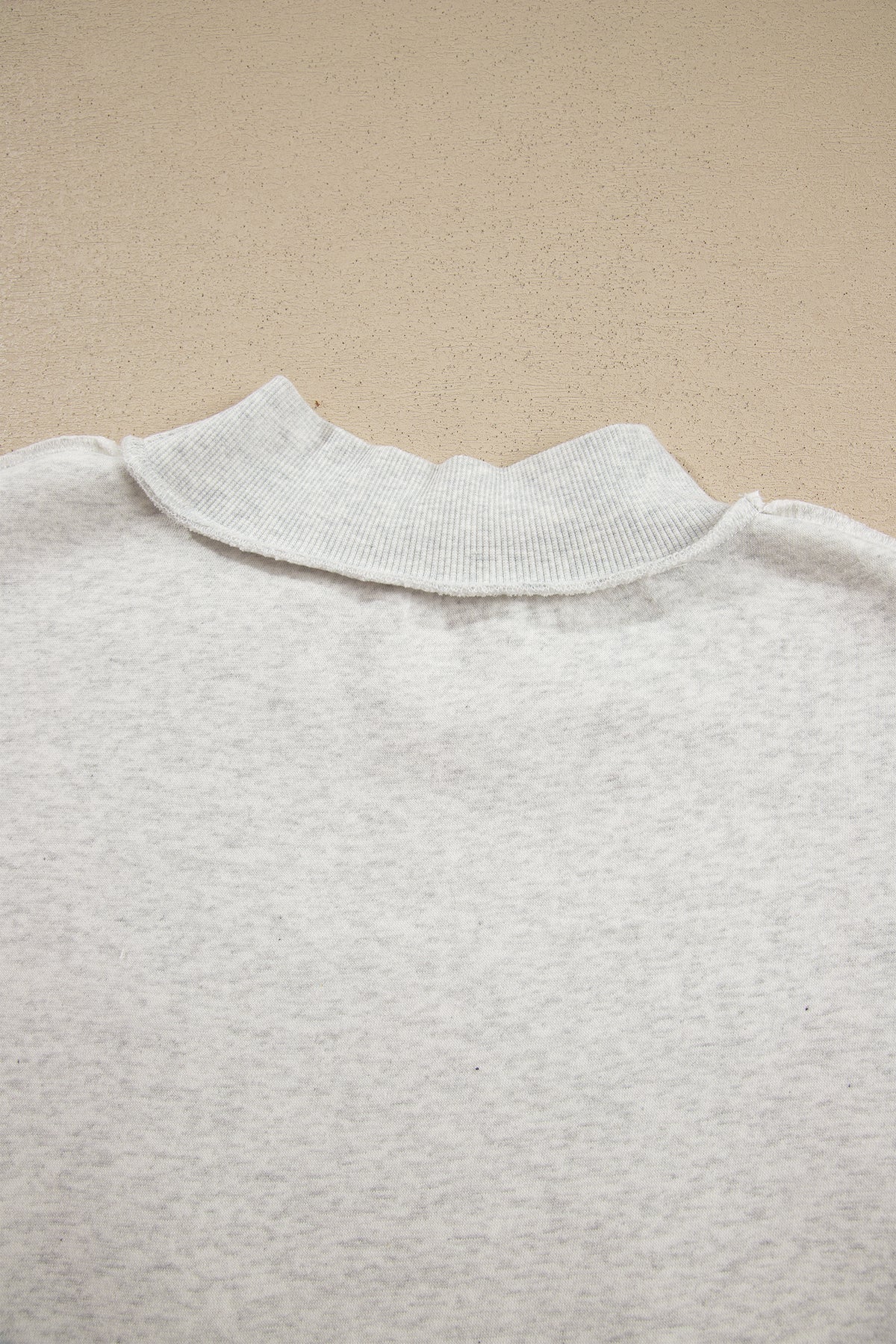 Fiery Red Saved By Grace Embroidered Detail Letter Graphic High Neck Sweatshirt