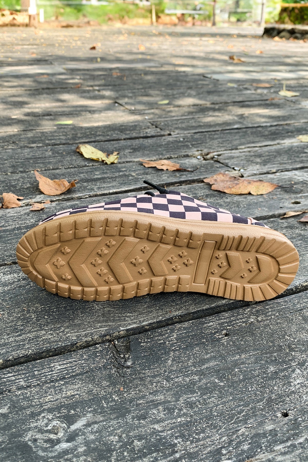 Blush Checkered Casual Slip-On Loafers