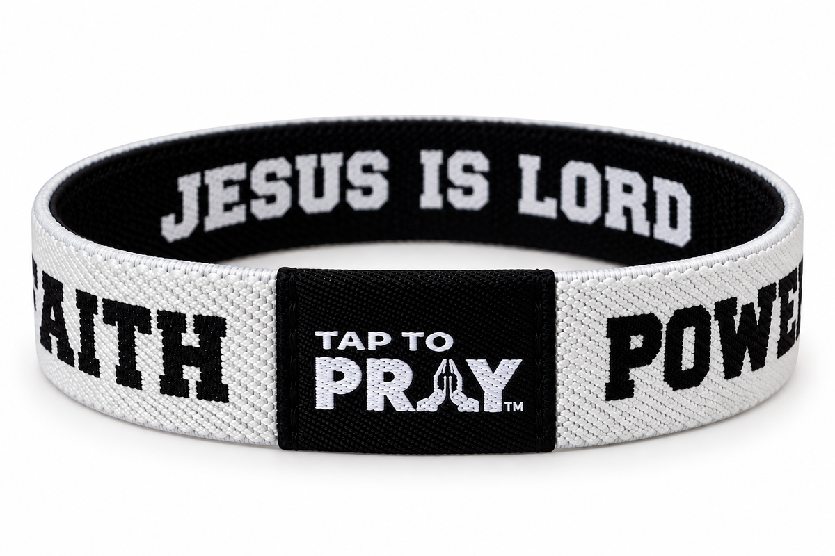Versible Tap to Pray Reversible Bracelet – Powered by Faith / Jesus Is Lord