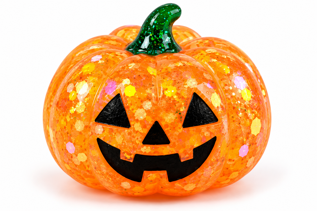 Glitter Jack-O’-Lantern Pumpkin Squishy