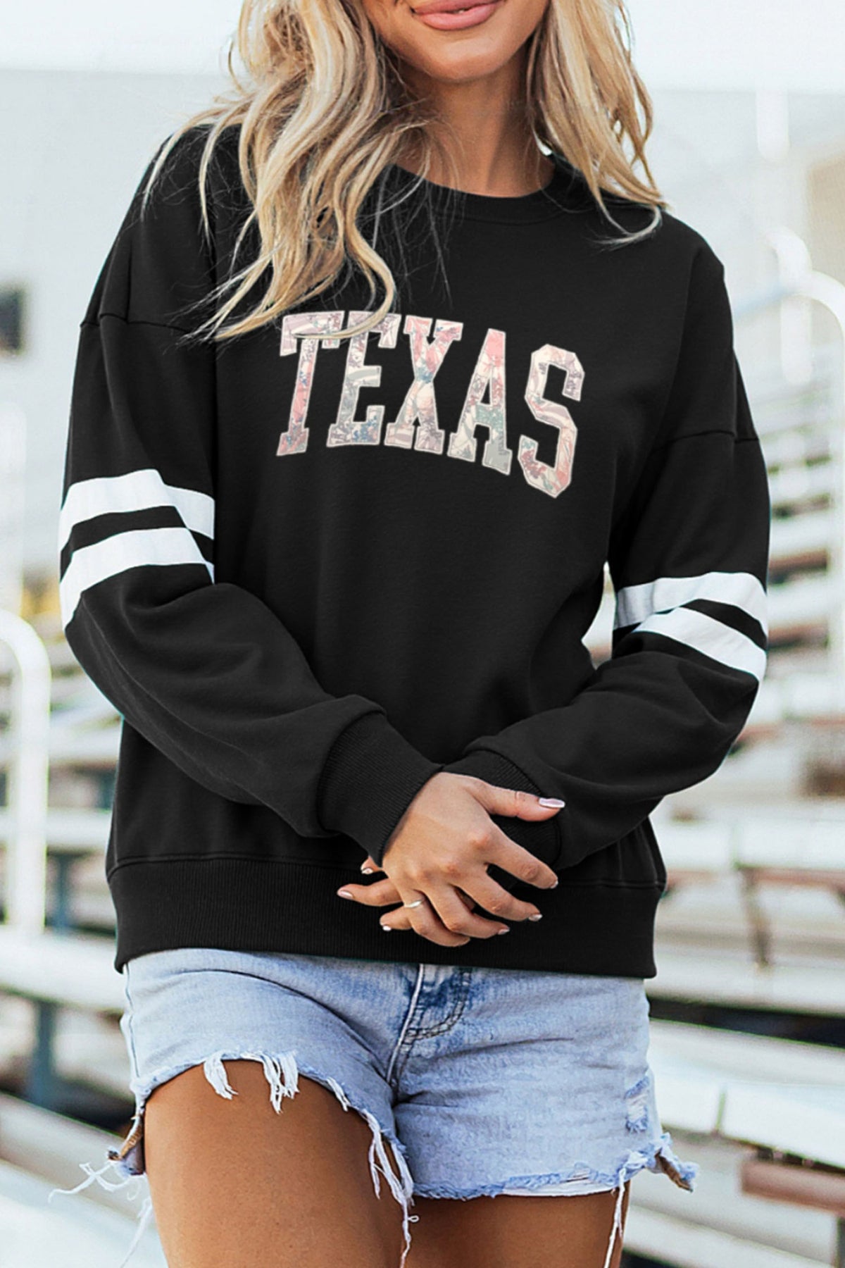 TEXAS Varsity Patchwork Sweatshirt