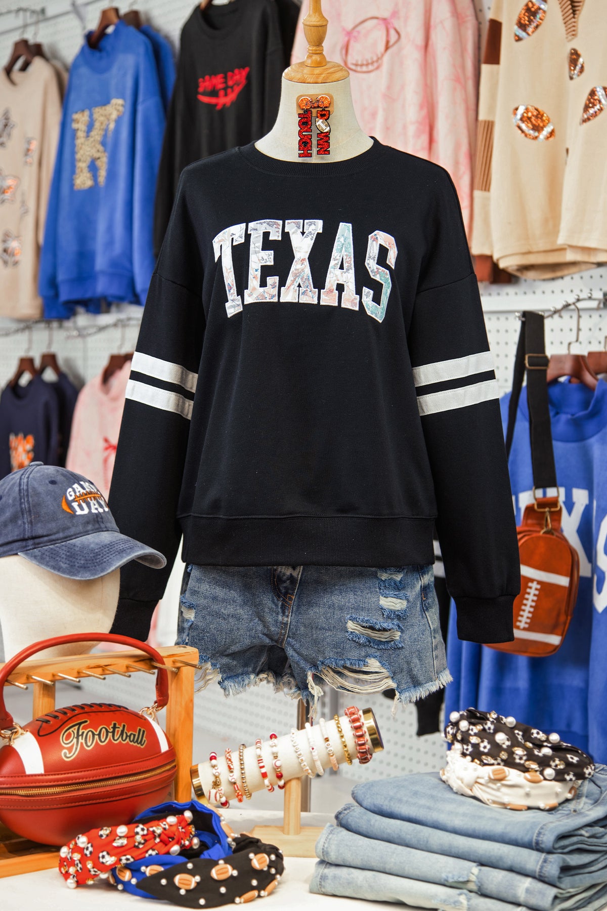 TEXAS Varsity Patchwork Sweatshirt