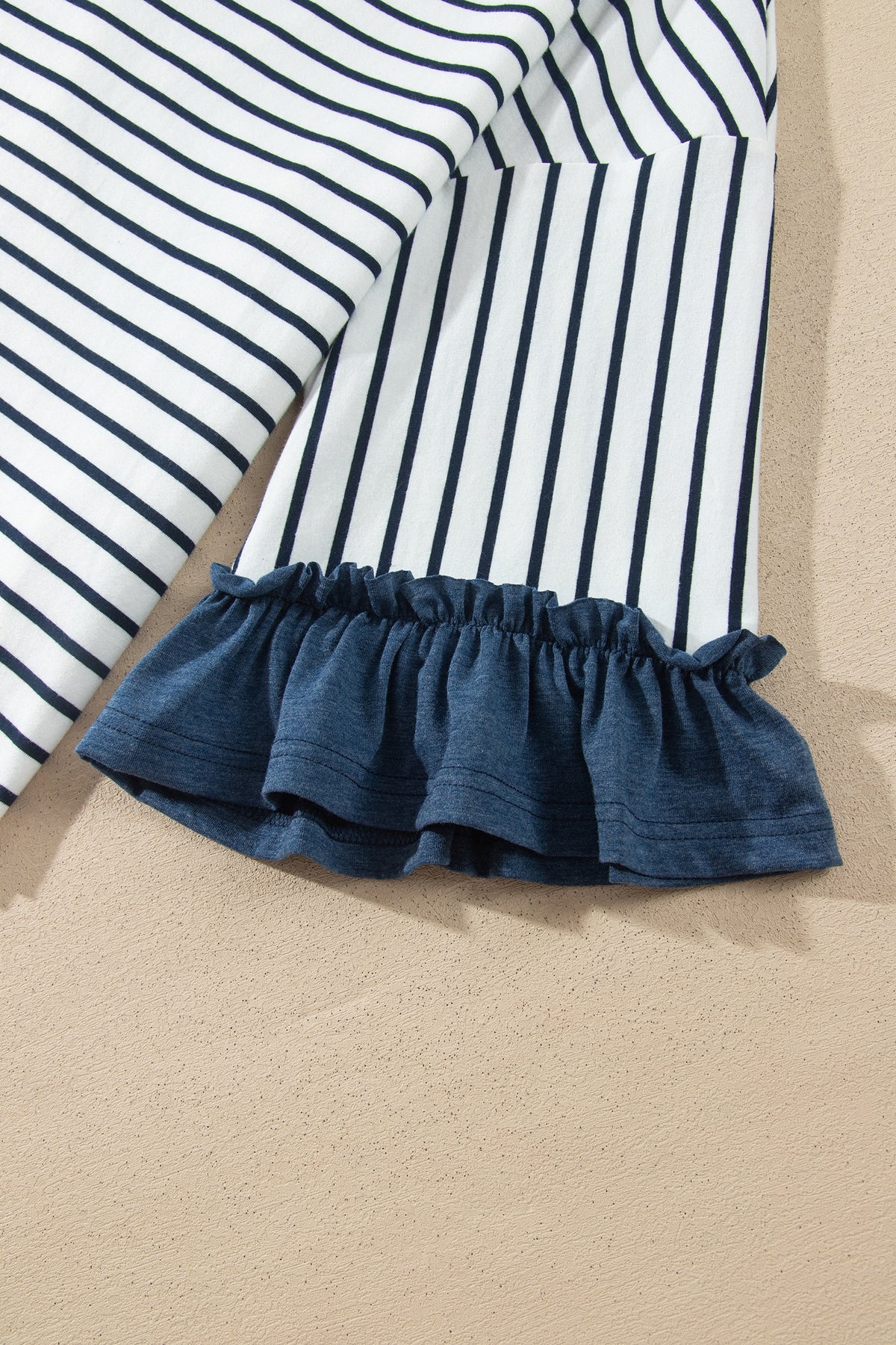 Blue Haven Striped & Ruffle Wide-Leg Pants Set
