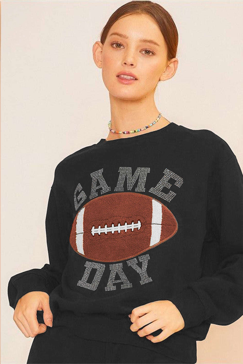GAME DAY Football Pullover and Shorts-Black