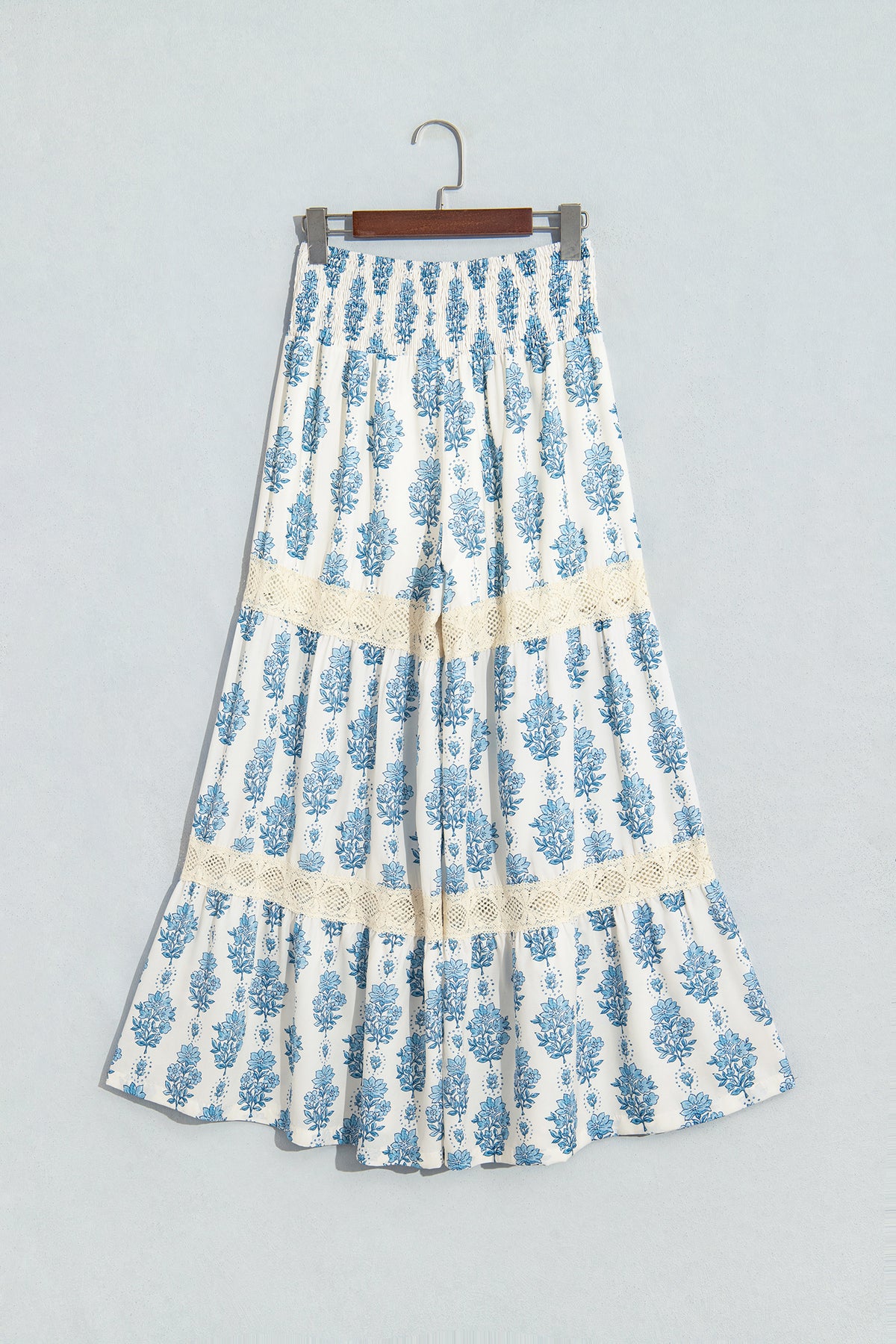 Bluebell Breeze Floral Lace Wide Leg Pants