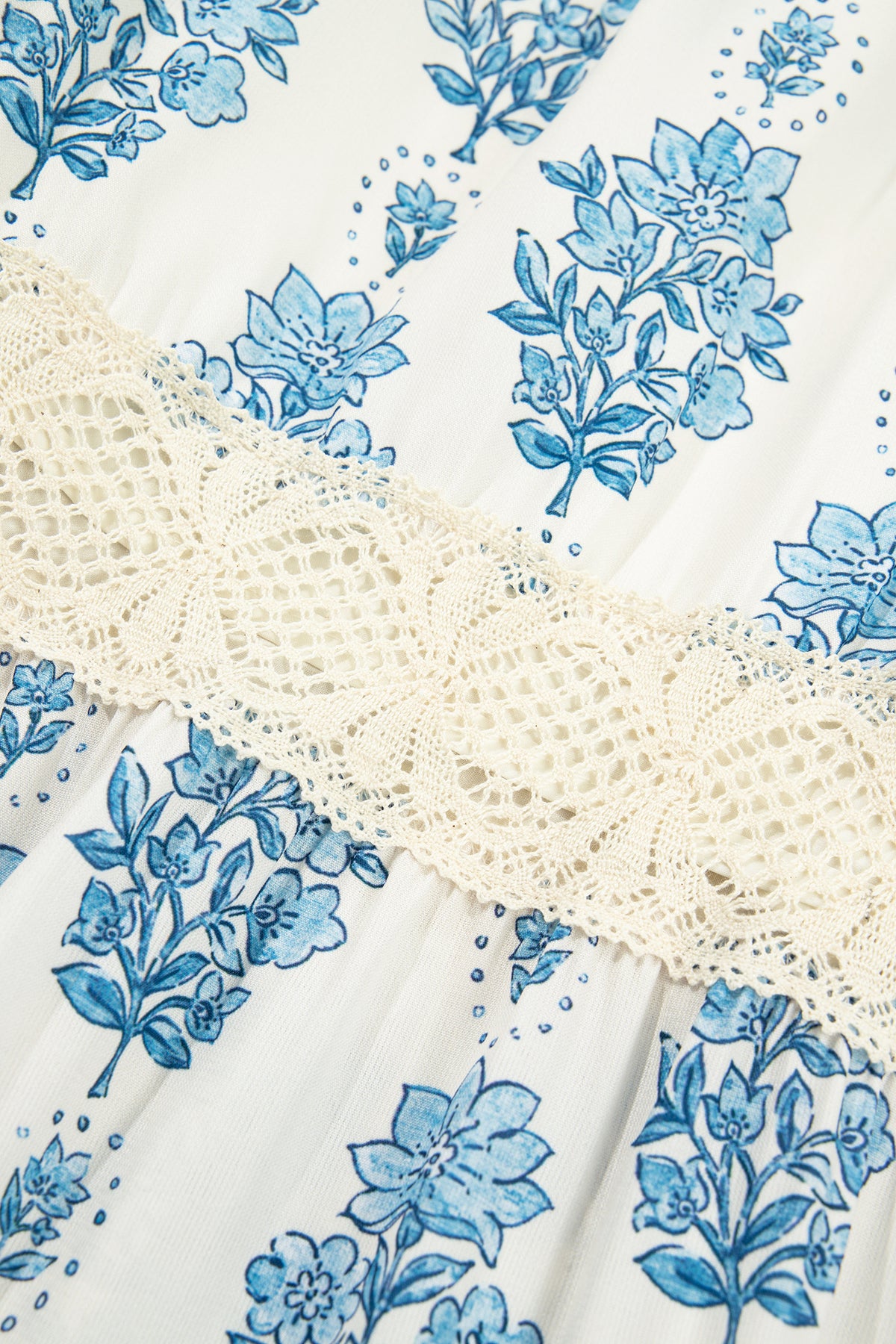 Bluebell Breeze Floral Lace Wide Leg Pants