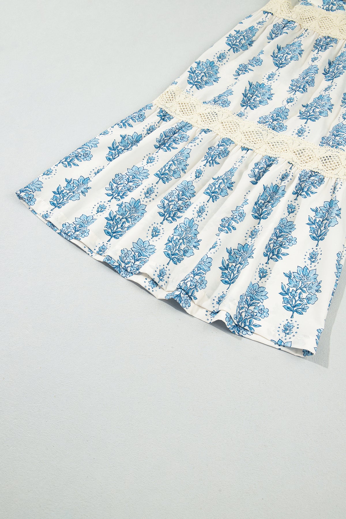 Bluebell Breeze Floral Lace Wide Leg Pants