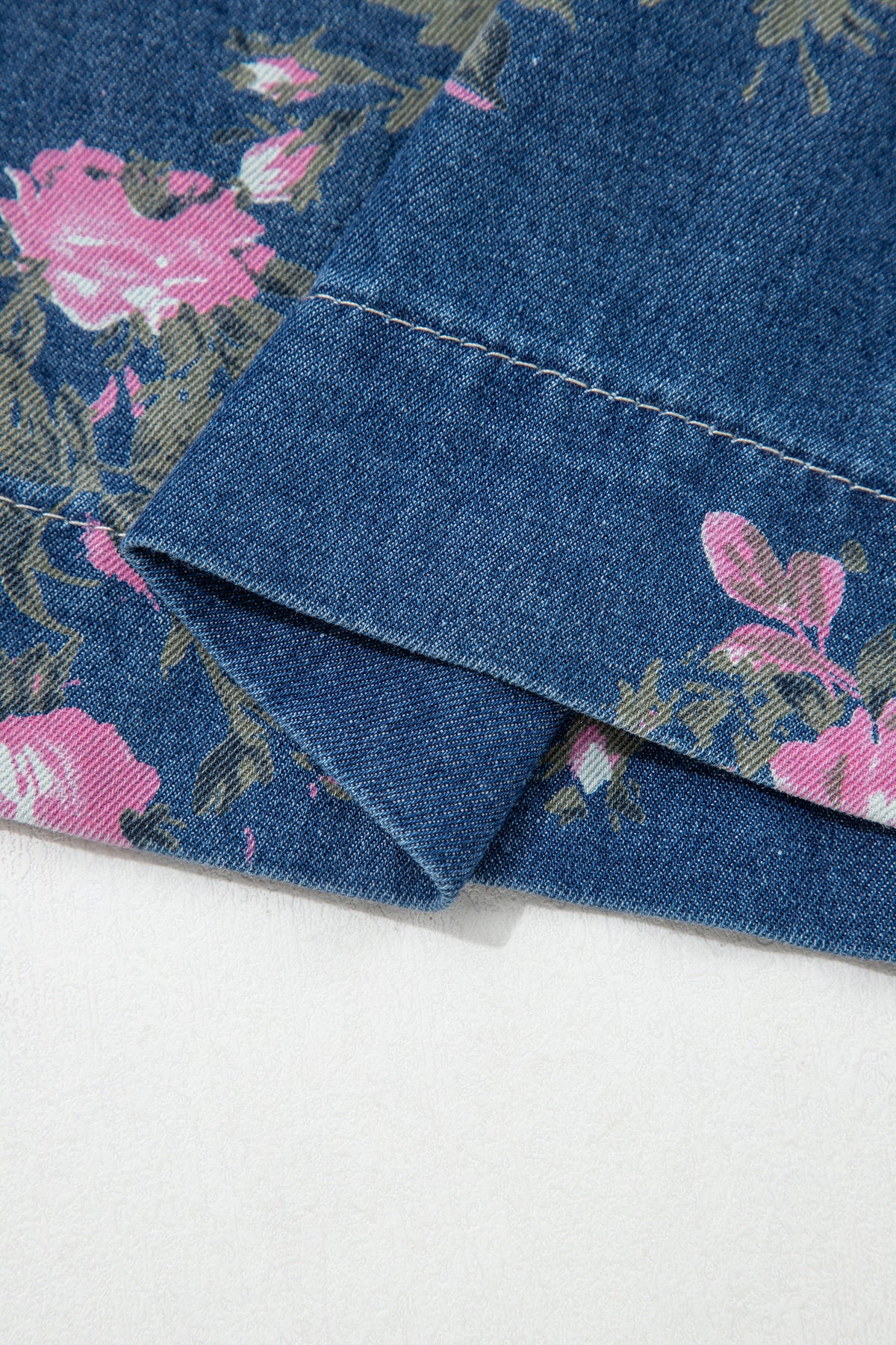 Bloom Wild Floral Wide-Leg Denim Pants