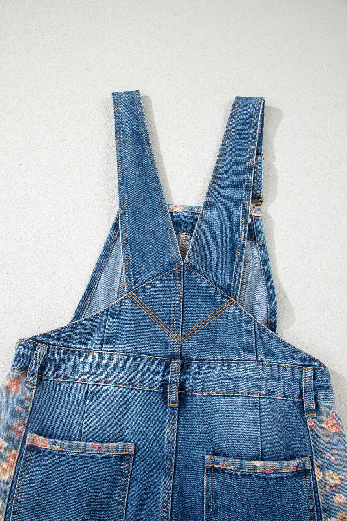 Wildflower Days Floral Patchwork Denim Overalls