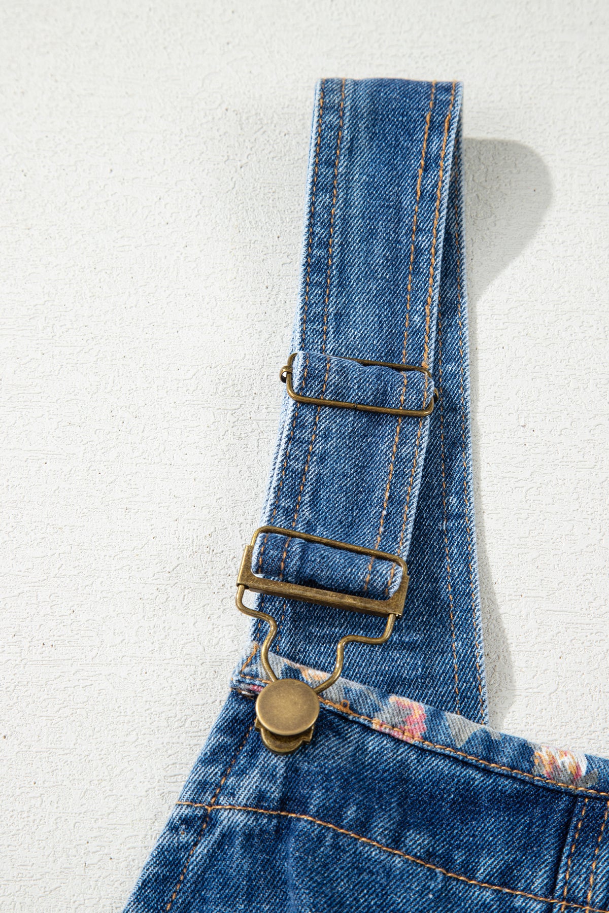 Wildflower Days Floral Patchwork Denim Overalls